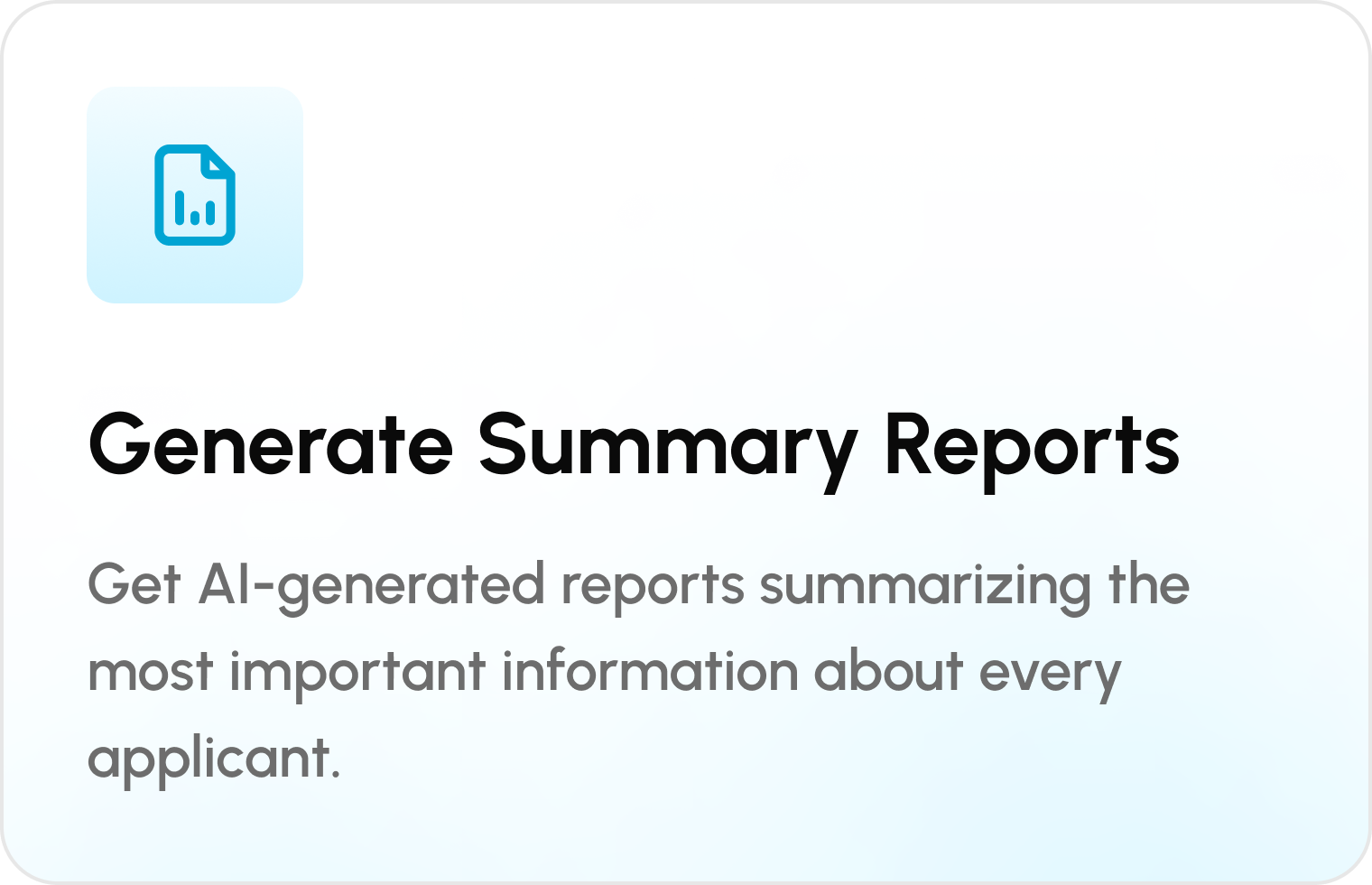 Generate Summary Reports